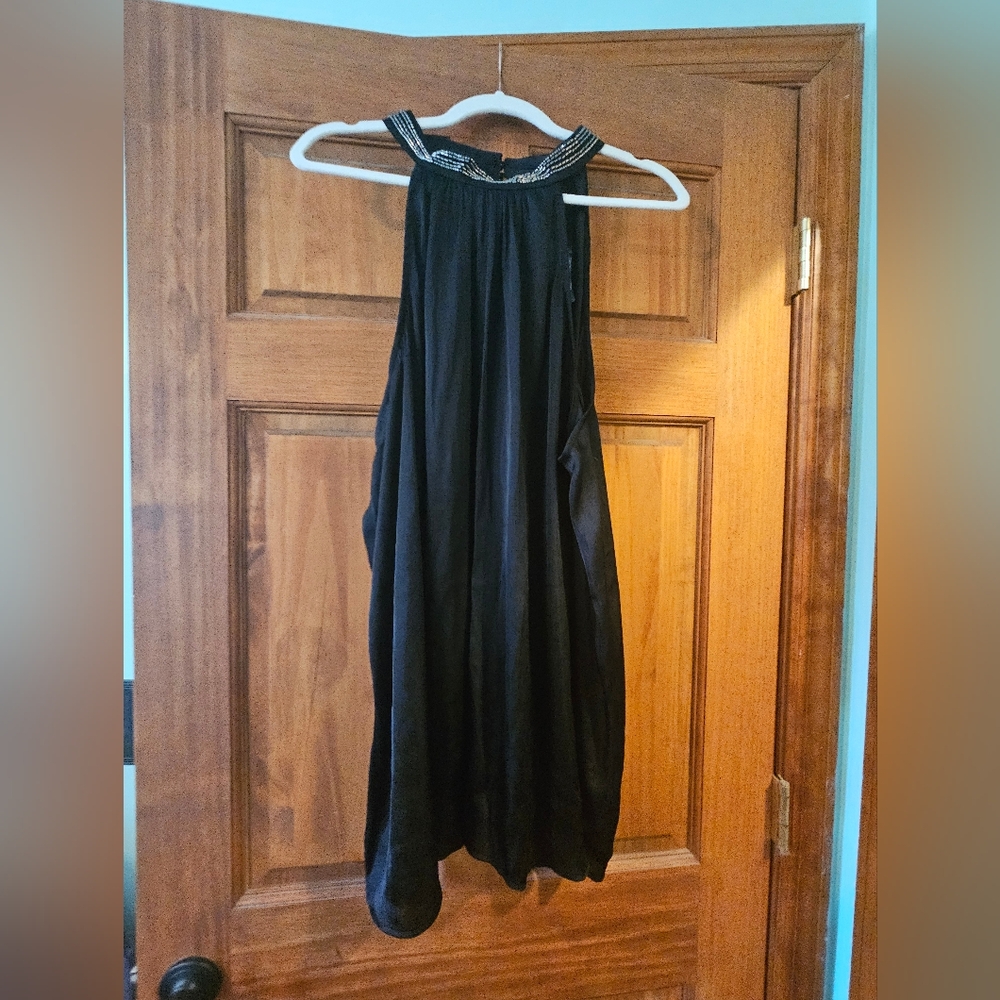 Elegant Black Halter Blouse